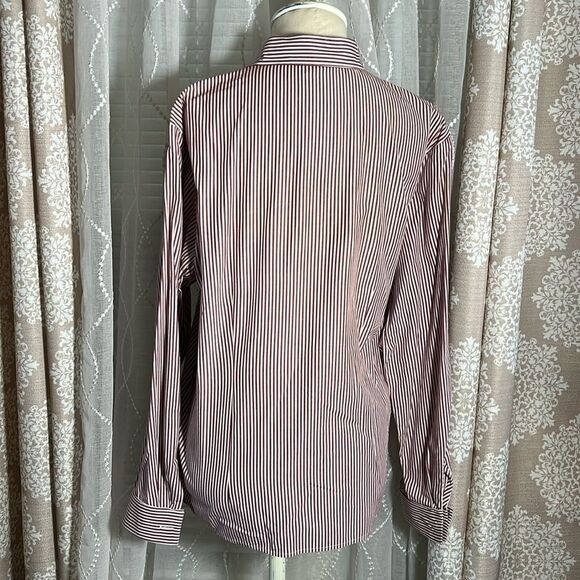 TALBOTS 100% Cotton Striped Button Down Blouse Size 10 - Picture 4 of 6